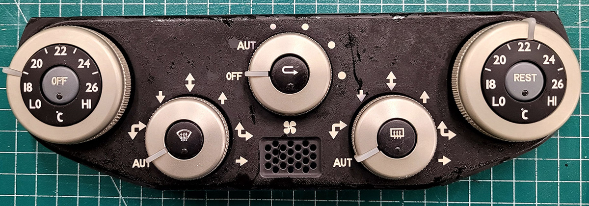 Ferrari console refurbishment before professional laser restoration at CarsLab