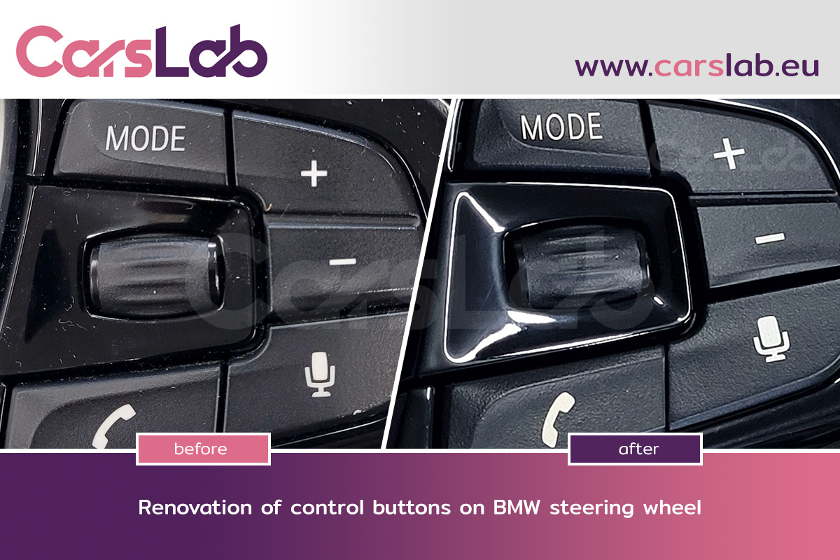 Renovation of control buttons on BMW steering wheel