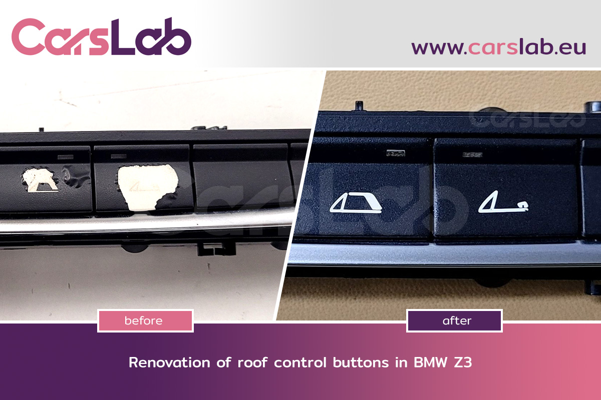 Renovation of roof control buttons in BMW Z3