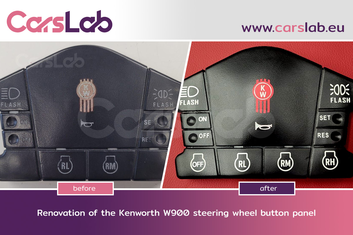 Renovation of the Kenworth W900 steering wheel button panel