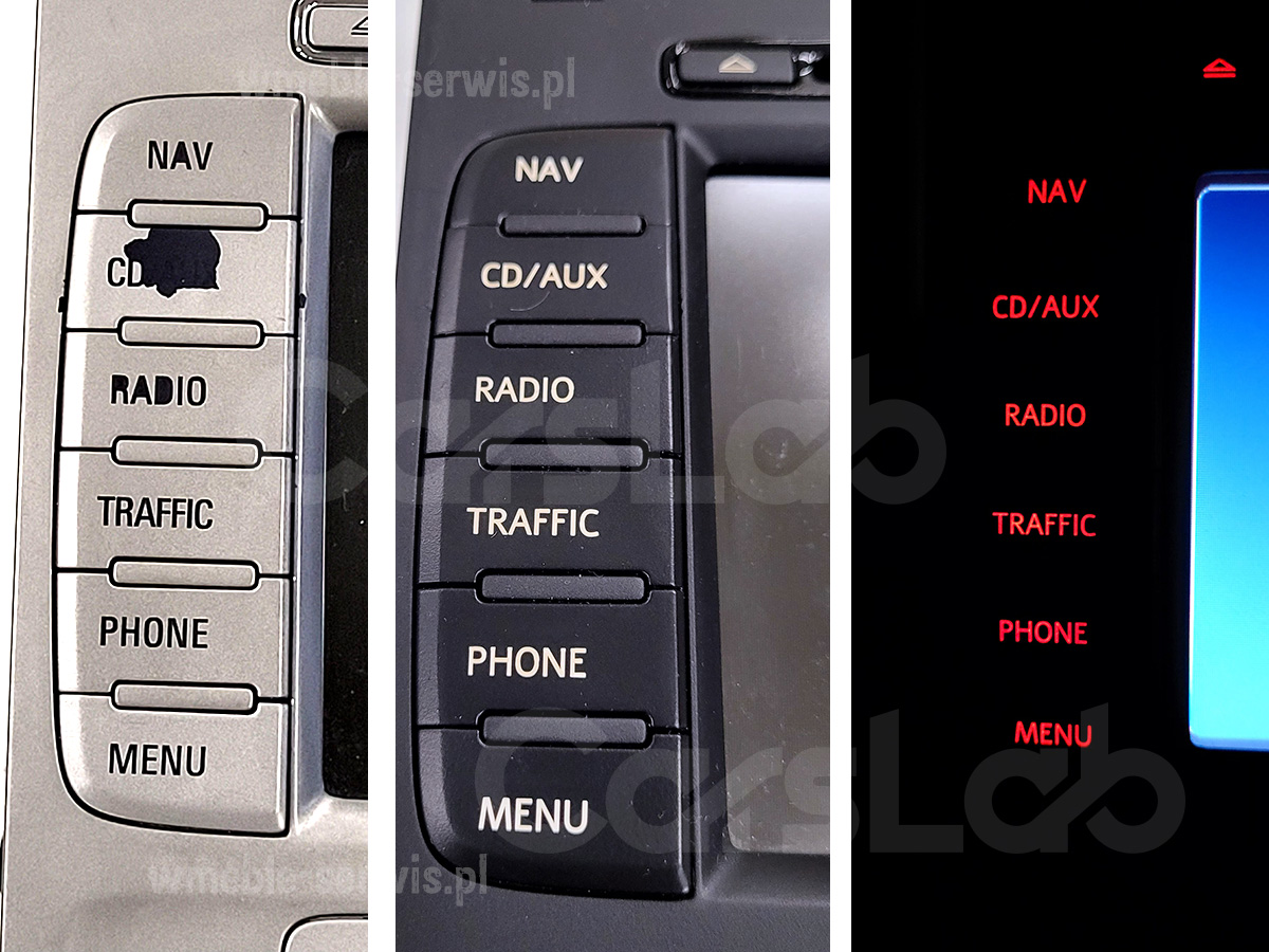 Ford Focus – changing the radio colour from silver to matt black and refurbishing the buttons