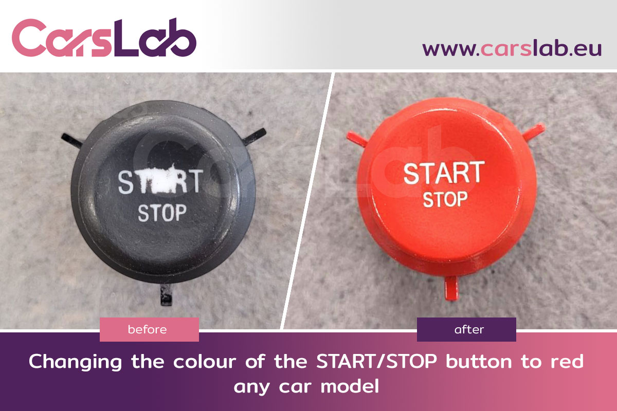 Changing the colour of the START/STOP button to red any car model
