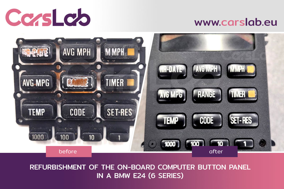 Refurbishment of the on-board computer button panel in a BMW E24